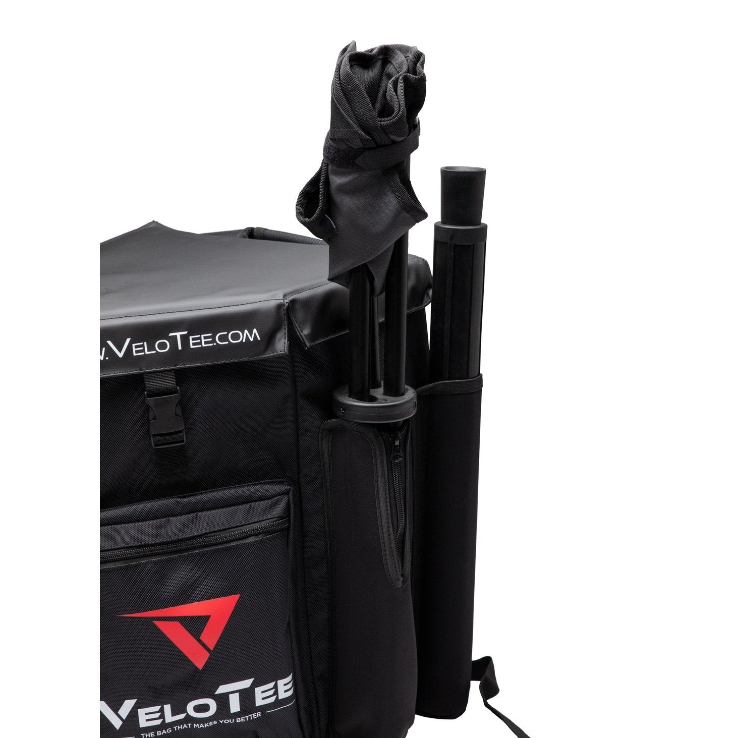 Coaches Bundle: VeloTee Baseball & Softball Home Plate Bat Bag Backpack (Comes with Batting Tee)